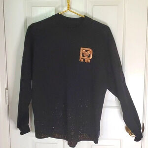 Disney Authentic Spirt Jersey  100% Cotton Black and Bronze  Unisex